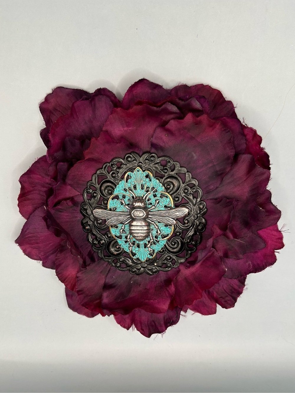 Bumblebee Flower Hair Clip Unique Hair Accessory Gothic Romantic Statement